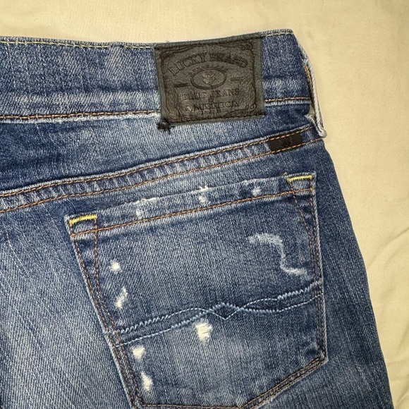 Lucky Brand Blue Straight Jeans with Vintage Distressing NoSize Tag.  #27 - Picture 11 of 11